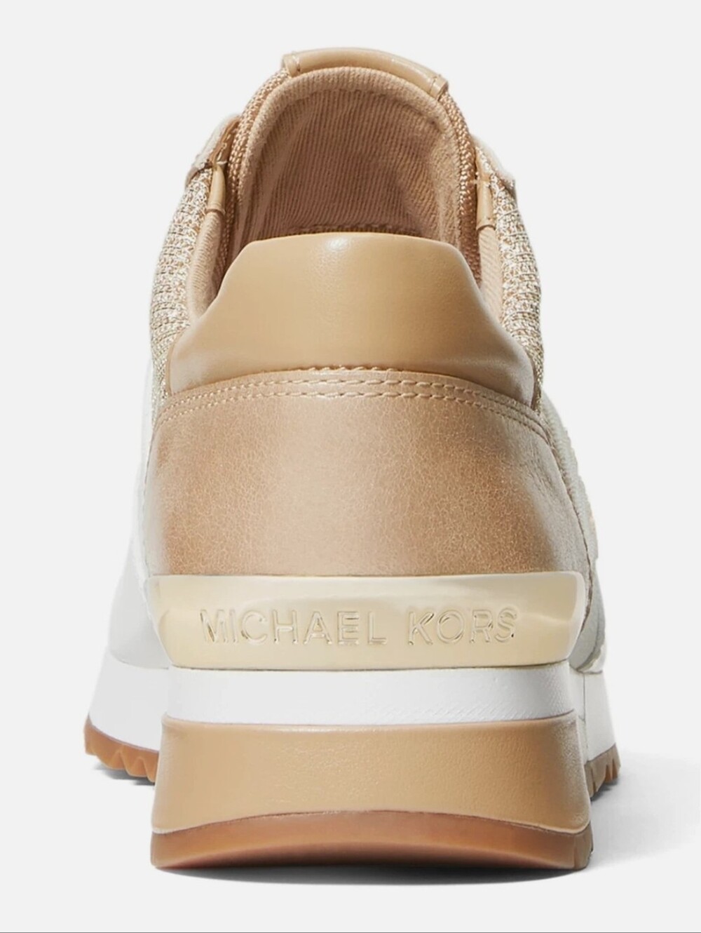 Michael Kors Sneakers Alli Trainer White And Gold Size 9.5 - Picture 3 of 4